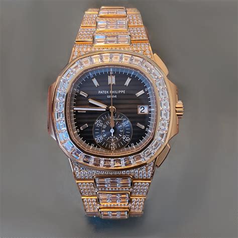 patek philippe nautilus rose gold baguette diamond|patek philippe nautilus price list.